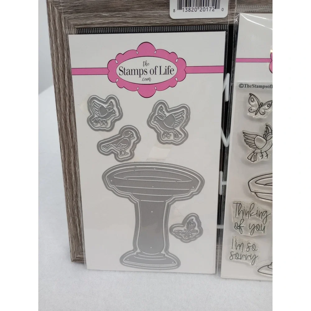 The Stamps of Life Birdbath2stamp Stamp and Die Set Birds